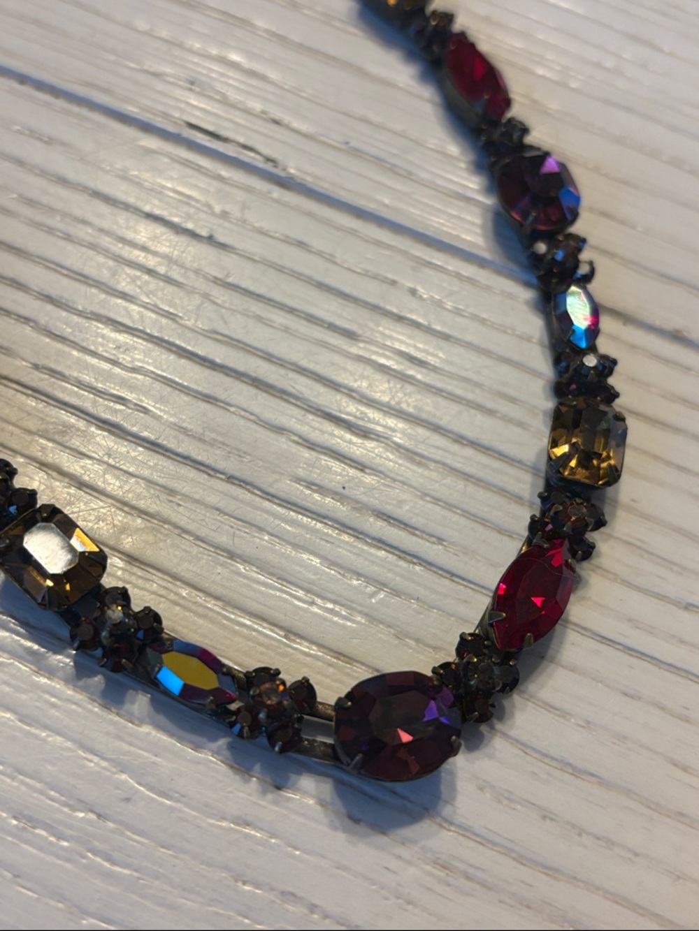 Sorrelli Red, Purple and Brown Crystal Necklace